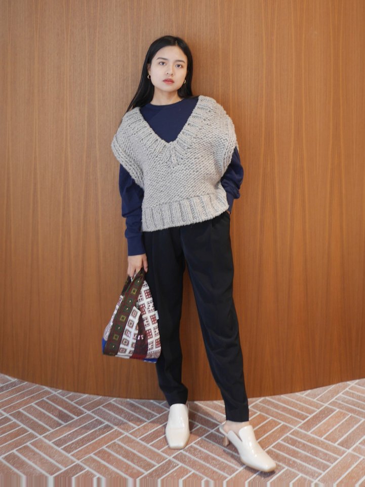 Hand made Wool 2wayコンパクトベスト - ベスト/ジレ