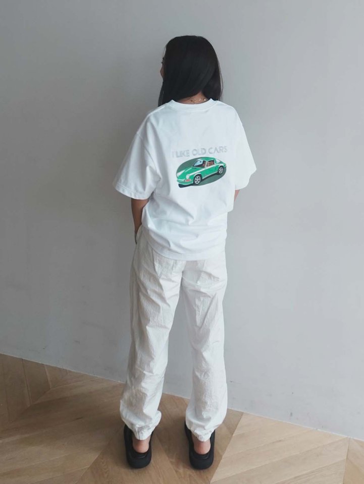 EMBROIDERY SPORTY CARパンツ シールームリン - カジュアルパンツ