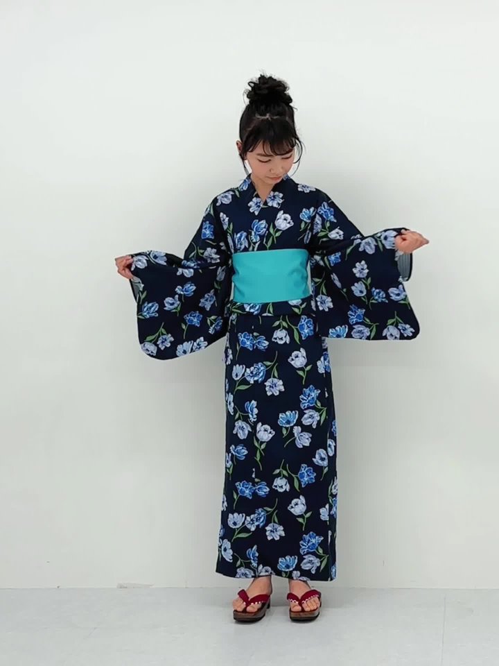kate spade ケイトスペード　キッズ　浴衣　ワンピース　帯　花柄　１１０ kate spade ケイトスペード キッズ 浴衣 ワンピース 帯 花柄