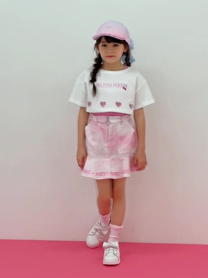 クロップドTシャツセット(110cm オフ ホワイト): キッズ