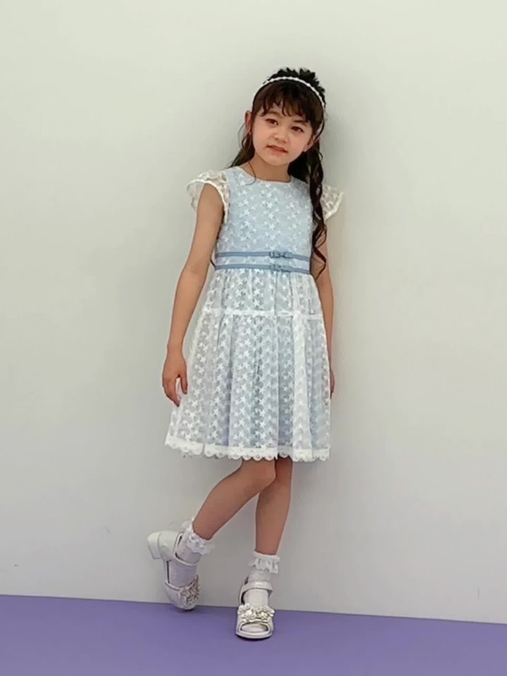 メゾピアノ ワンピース ドッキング 120 くま 子供服 女の子 - ワンピース