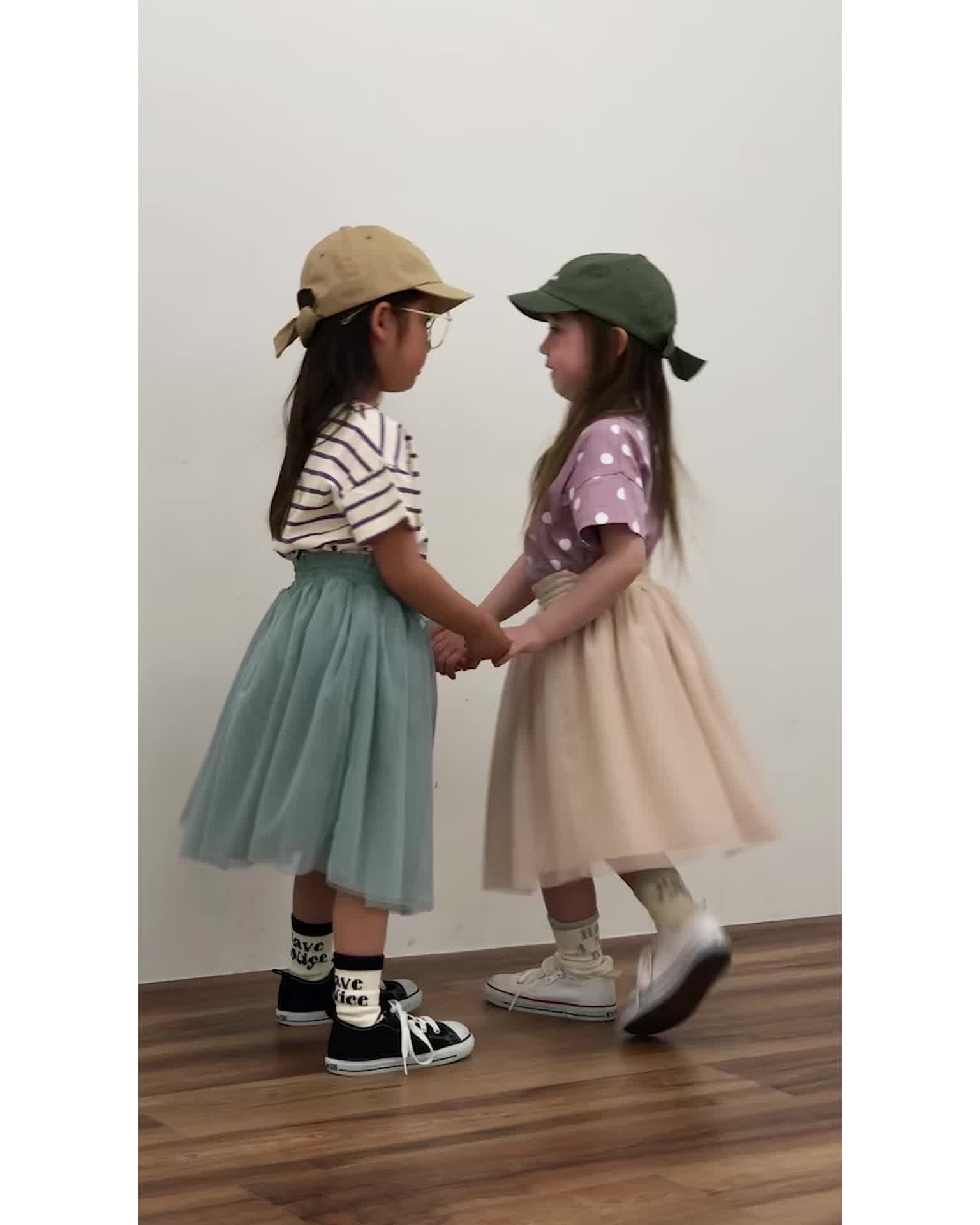 チュールチュチュスカート(100cm モデレート グリーン): キッズ