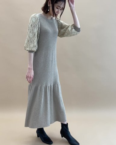 Rope Picnic 着丈が選べる レース袖リブ使いニットワンピース ワンピース ワンピース 通販 J Adore Jun Online