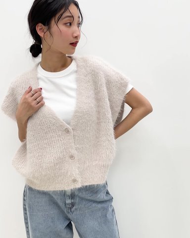 JAYRO(ジャイロ) / 【EC限定】フェザーニットベスト (トップス