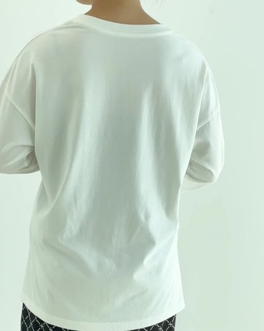 VIS / 【洗える】ロゴプリントロングTシャツ (トップス / Tシャツ