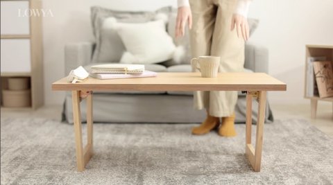 シンプルなデザインが魅力！折りたたみローテーブル(ダークブラウン 