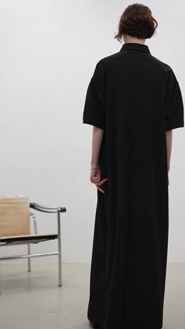 RIM.ARK | Neck design box dress (LONG DRESS ) |RIM.ARK ONLINE STORE