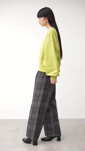 COLOR BELT CHECK PANTS