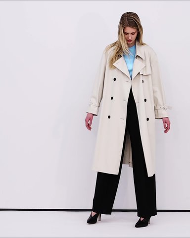 Sleek Trench DBL BR Trench | WOMEN（レディース）｜Theory 公式通販 